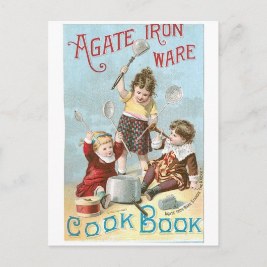 Agate Iron Ware Vintages Kochbuch und Art Postkarte (Vorderseite)