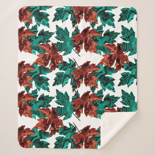 Agate Leaf Sherpa Blanket Sherpadecke (Vorderseite)