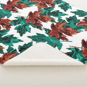 Agate Leaf Sherpa Blanket Spruce/Brown Sherpadecke (3/4)