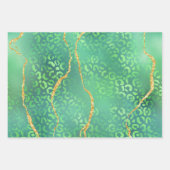 Agate Leopard Print with Glitter and Jewel-Tone Geschenkpapier Set (Vorderseite 2)
