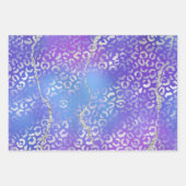 Agate Leopard Print with Glitter and Jewel-Tone Geschenkpapier Set (Vorderseite)