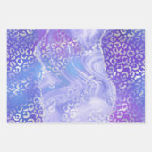 Agate Leopard Print with Glitter and Jewel-Tone Geschenkpapier Set (Vorderseite)