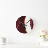 Agate liede vin und or runde wanduhr (Zuhause)