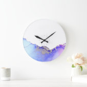 Agate Lila Blau Große Wanduhr (Zuhause)