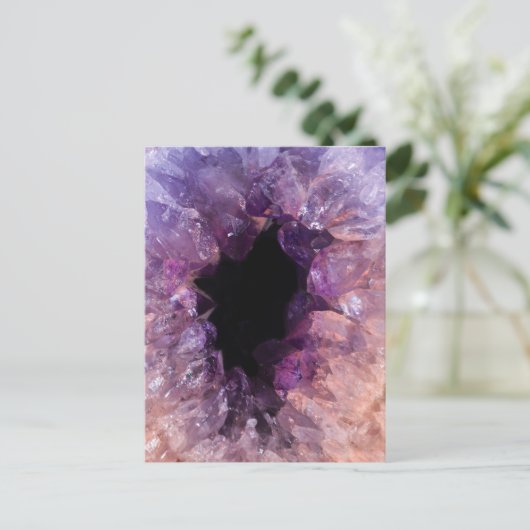Agate Lila Crystal Postkarte (Stehend Vorderseite)