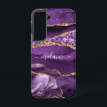 Agate Lila Gold Funkelnd Marble Individuelle Name Samsung Galaxy Hülle<br><div class="desc">Samsung Galaxy Hüllen oder iPhone Fälle mit Agate Lila Violet Gold Glitzer Geode Individuelle Name Sparkle Marmor Personalisiert Geburtstag - Geburtstag oder Hochzeitsgeschenk / Beilage - Fügen Sie Ihren Namen - Text oder Entfernen - Make Your Special Phone Geschenk - Neu vergrössern und verschieben oder entfernen und fügen Sie Text...</div>