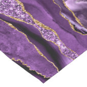 Agate Lila Gold Glitzer Ihr Name Table Runner Kurzer Tischläufer (Ecke)