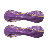 Agate Lila Gold Glitzer Individuelle Name Baseball (Paneele)