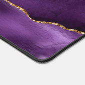 Agate Lila Gold Glitzer Marble Schreibtischunterlage (Ecke)