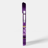 Agate Lila Gold Individuelle Name iPhone Case (Rückseite / Links)
