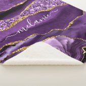 Agate Lila Gold Individuelle Name Sherpa Blanket Sherpadecke (3/4)