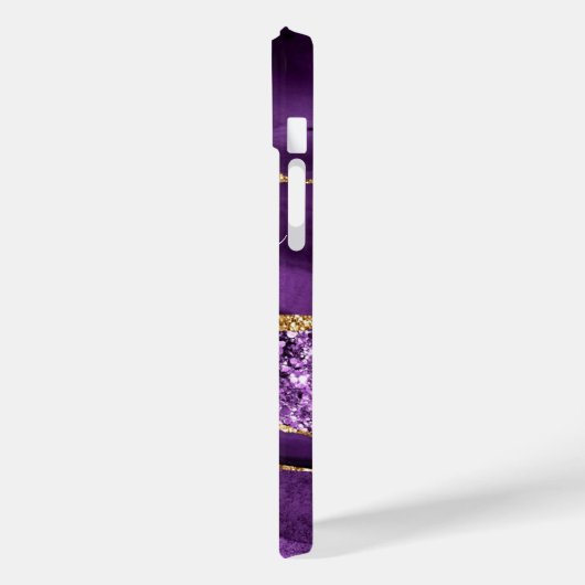 Agate Lila Gold Marble Individuelle Name iPhone Ca Case-Mate iPhone Hülle (Rückseite / Links)