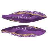 Agate Lila Violet Gold Glitzer Geode Individuelle Basketball (Panele)