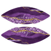 Agate Lila Violet Gold Glitzer Geode Individuelle  Football (Paneele)