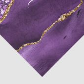 Agate Lila Violet Gold Glitzer Name Tissue Paper Seidenpapier (Detail)