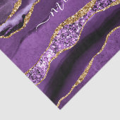 Agate Lila Violet Gold Glitzer Name Tissue Paper Seidenpapier (Ausschnitt)