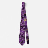 Agate Lila Violet Gold Glitzer Party Neck Tie Krawatte (Vorderseite)