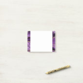 Agate Lila Violet Gold Glitzer Post-it Klebezettel (Auf Schreibtisch)