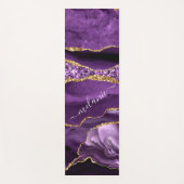 Agate Lila Violet Gold Individuelle Name Yoga Mat Yogamatte (Vorderseite)