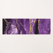 Agate Lila Violet Gold Individuelle Name Yoga Mat Yogamatte (Vorderseite (Horizontal))