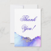 Agate Lila Wedding Dankeschön Card Dankeskarte (Vorderseite)