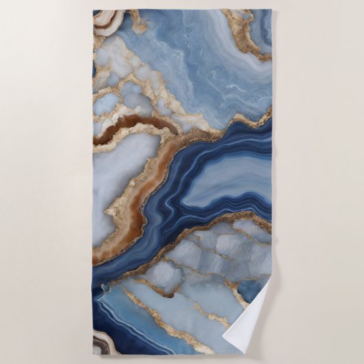 Agate Marble Beach Handtuch (Vorderseite)