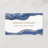 Agate Marble Blue Visitenkarte (Vorderseite)
