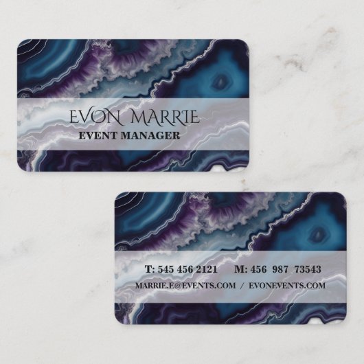 Agate Marble Design Visitenkarte (Vorne/Hinten)