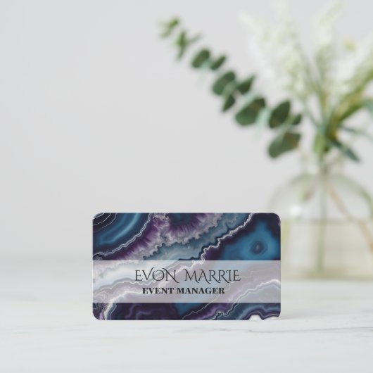 Agate Marble Design Visitenkarte (Stehend Vorderseite)