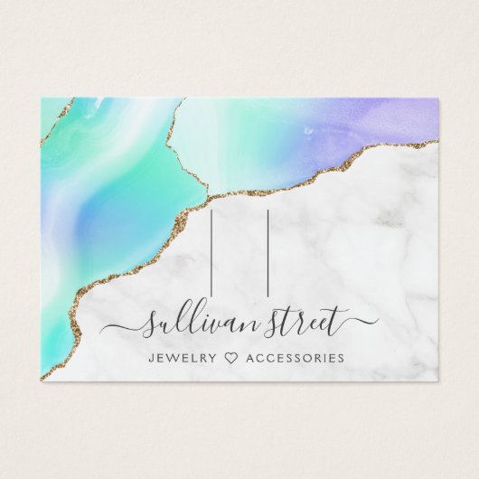 Agate Marble Hair Clip Barrette Display Card (Vorderseite)