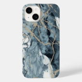 Agate Marble Inspiriert Luxury Texture Blue Case-Mate iPhone Hülle (Rückseite)