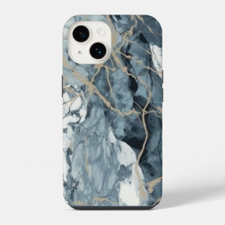 Agate Marble Inspiriert Luxury Texture Blue iPhone 14 Hülle