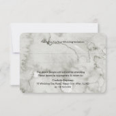 Agate Marble Lila Blue Aquamarine Hochzeitdetails RSVP Karte (Rückseite)