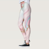 Agate Marble Modern Blue Pink Gold Collection Leggings (Links)