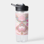 Agate Marble Modern Blue Pink Gold Collection Trinkflasche (Rechts)