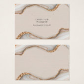 Agate Marble Pink Blush Geode Oben Horizontal (Vorne & Hinten)