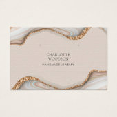 Agate Marble Pink Blush Geode Oben Horizontal (Vorderseite)