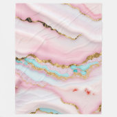Agate Marble Popular Blue Pink Gold Collection Fleecedecke (Vorderseite)