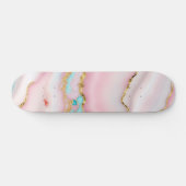 Agate Marble Popular Blue Pink Gold Collection Skateboard (Horizontal)