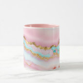 Agate Marble Popular Blue Pink Gold Collection Tasse (Zentrum)