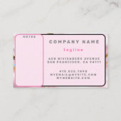 Agate Marble Popular Blue Pink Gold Collection Visitenkarte (Rückseite)