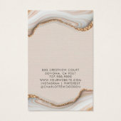 Agate Marble Rosa Blush Geode Earring Display Card (Rückseite)