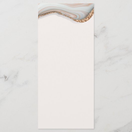 Agate Marble Stone Menü Menükarte (Rückseite)