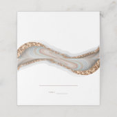 Agate Marble Stone Wedding Platzkarte (Außenseite Aufgefaltet)