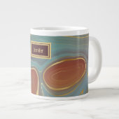 Agate Marble Strata - Burgund Rust Dusty Aqua Jumbo-Tasse (Vorderseite Rechts)