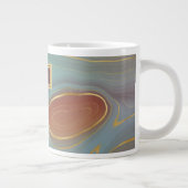 Agate Marble Strata - Burgund Rust Dusty Aqua Jumbo-Tasse (Rechts)