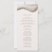 Agate Marble Texture Wedding Programm (Rückseite)
