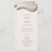 Agate Marble Texture Wedding Programm (Vorne/Hinten)