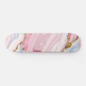 Agate Marble Trendy Blue Pink Gold Collection Skateboard (Horizontal)