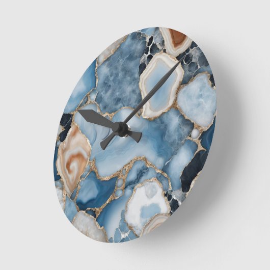 Agate Marble Wall Clock Runde Wanduhr (Winkel)